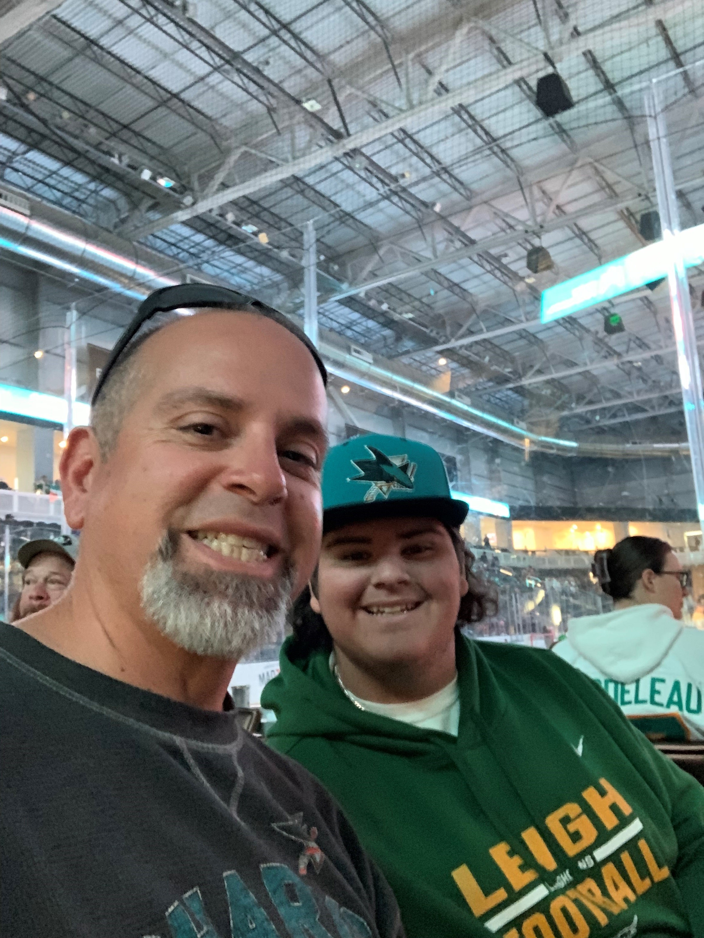 Hockey night with my youngest son